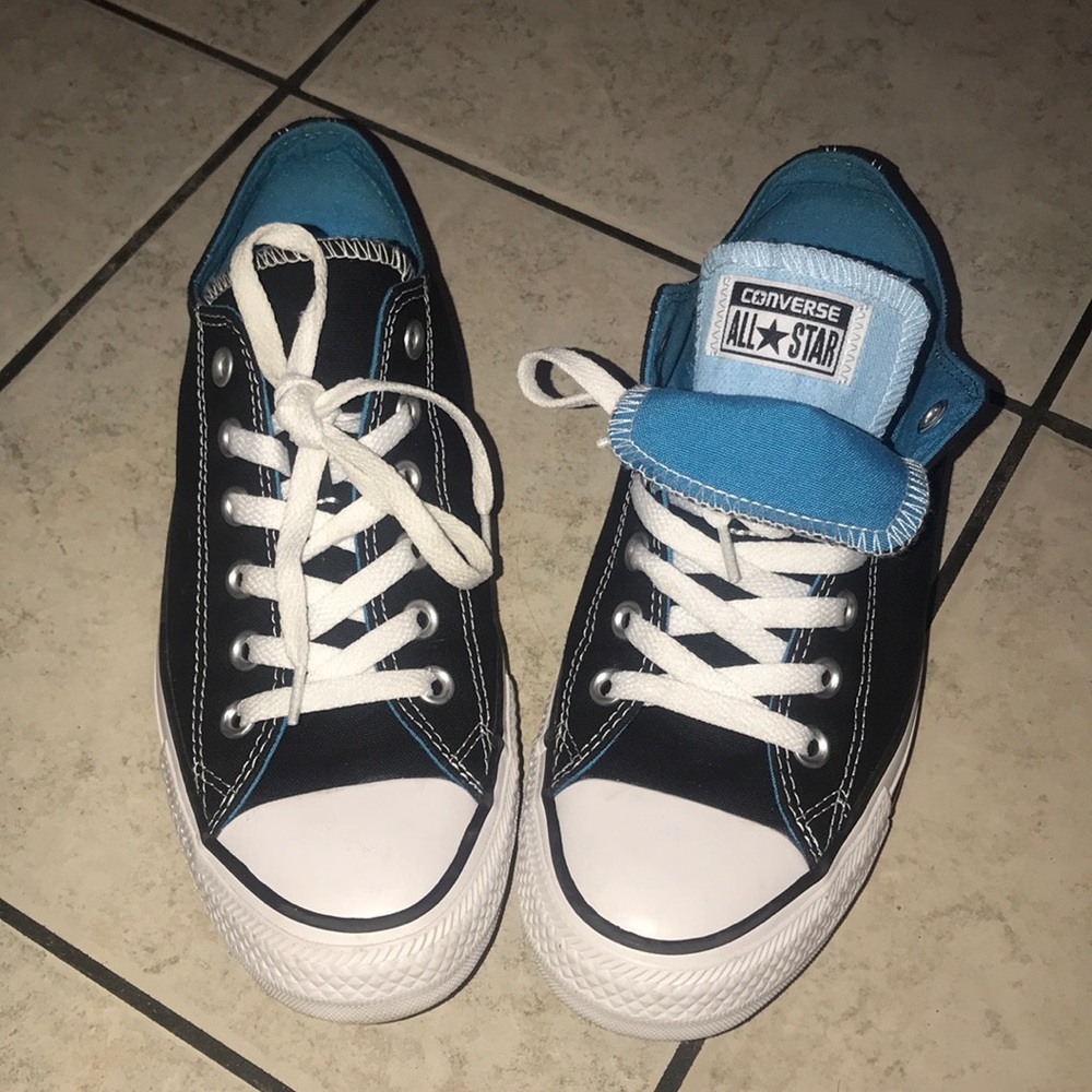 Black and Blue Converse